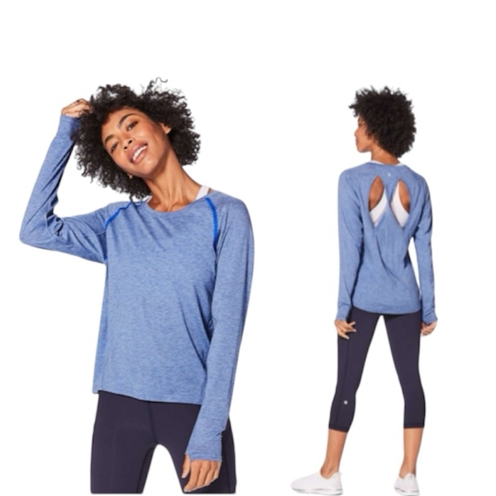 Lululemon Stop Drop & Squat Long Sleeve Top Lightweight Cotton Crew Casual Tech